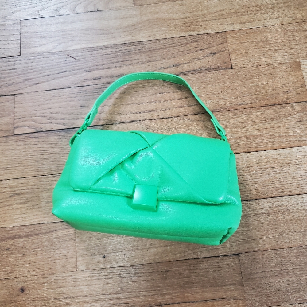 A New Day Small Puffer Clutch Purse With Snap Closure